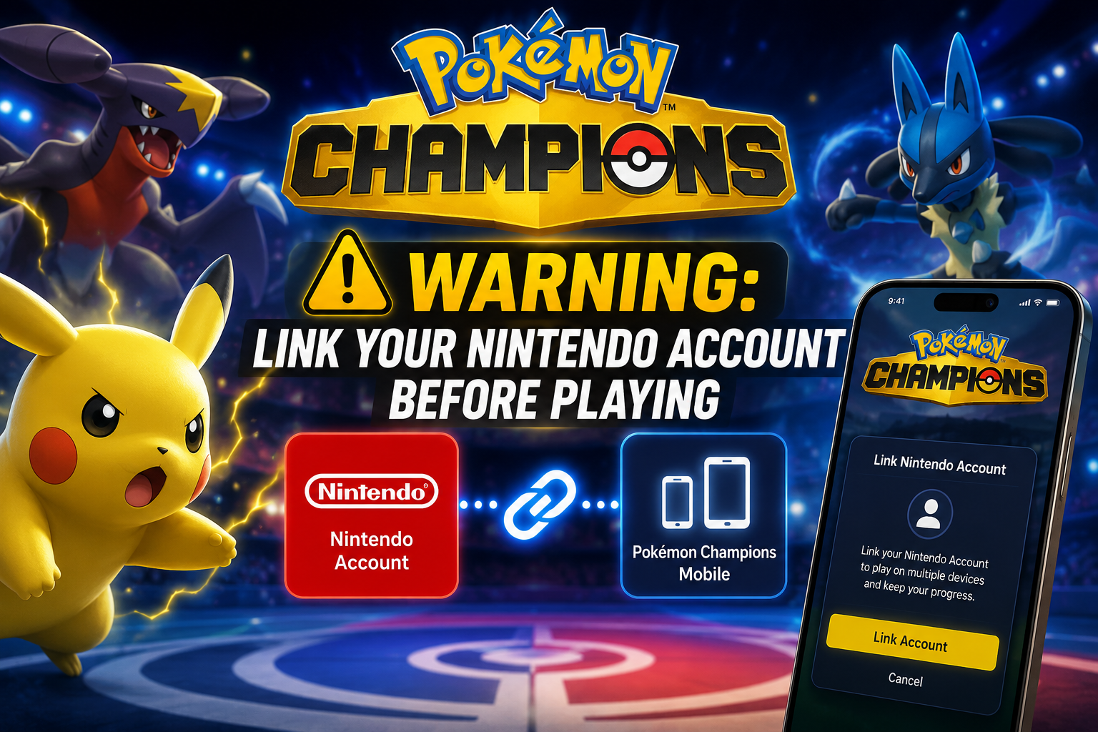 Pokémon Champions Mobile Warning: Link Your Nintendo Account Before Playing