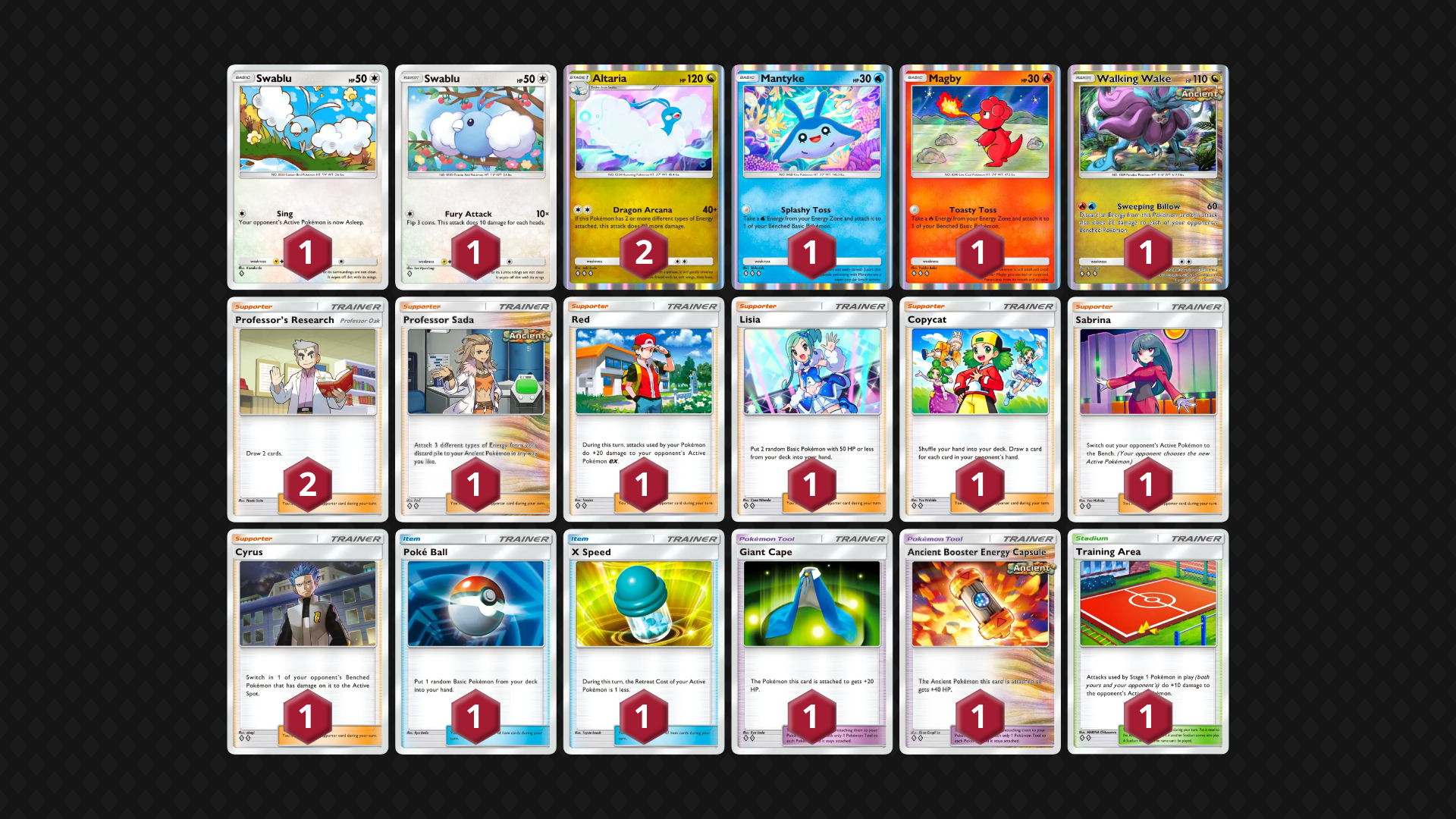 Altaria & Walking Wake full decklist