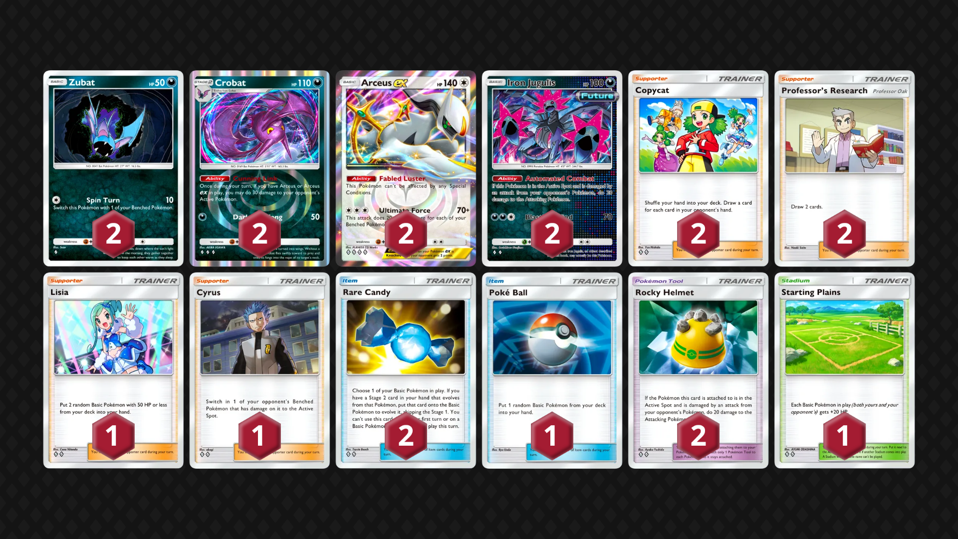 Arceus EX & Iron Jugulis full decklist
