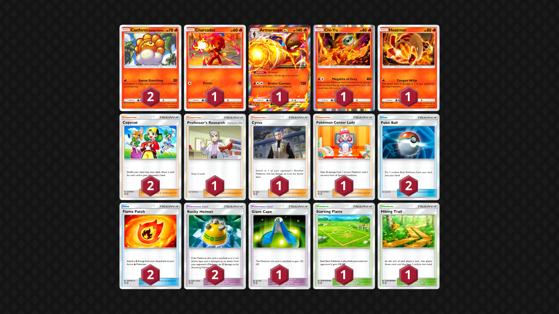 Armarouge ex Castform Sunny Form full decklist