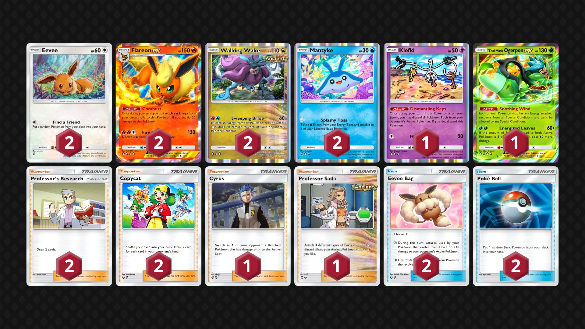 Flareon ex Walking Wake full decklist
