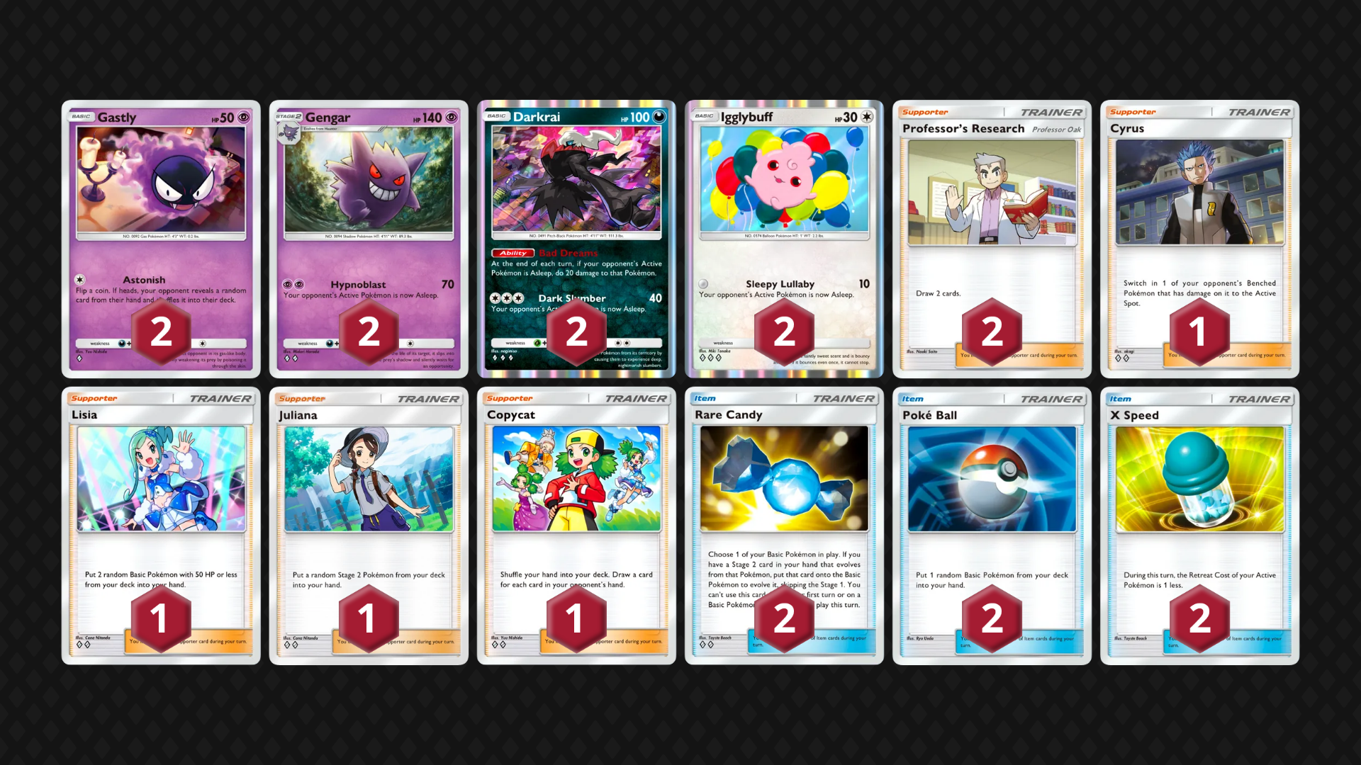 Gengar & Darkrai full decklist
