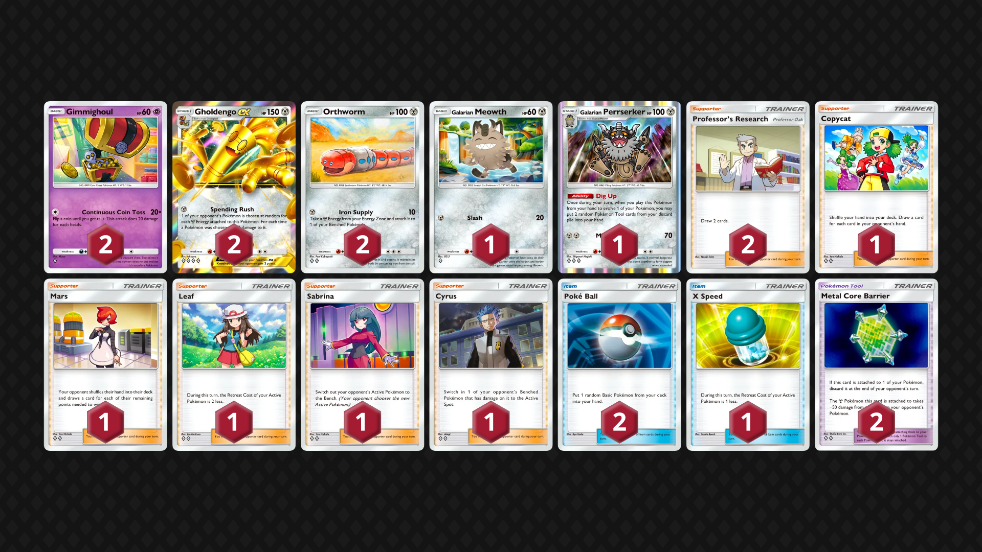 Gholdengo EX & Galarian Perrserker full decklist