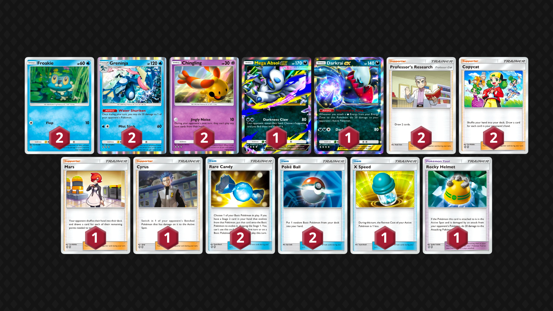 Greninja & Mega Absol EX full decklist