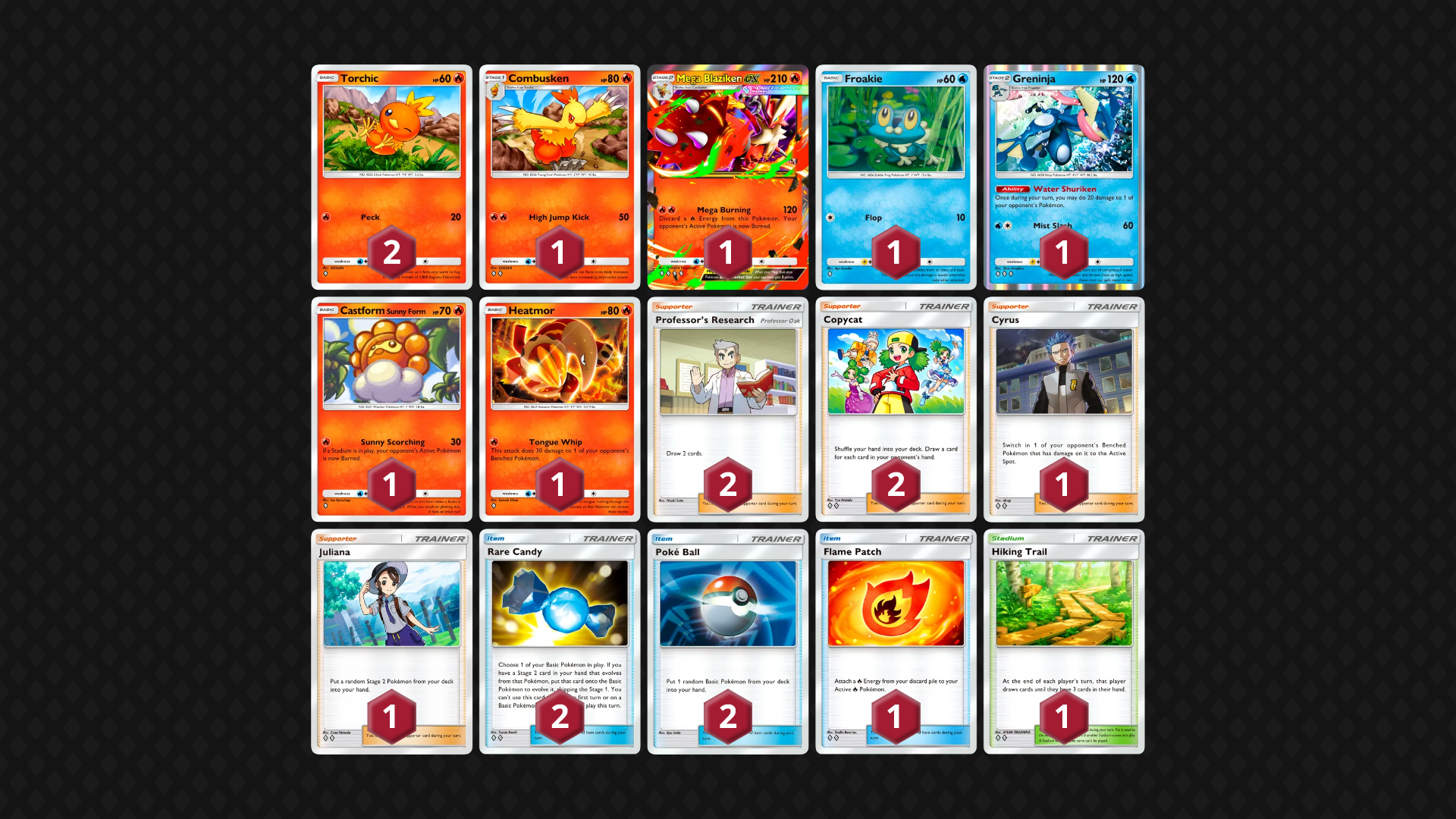 Mega Blaziken EX & Greninja full decklist