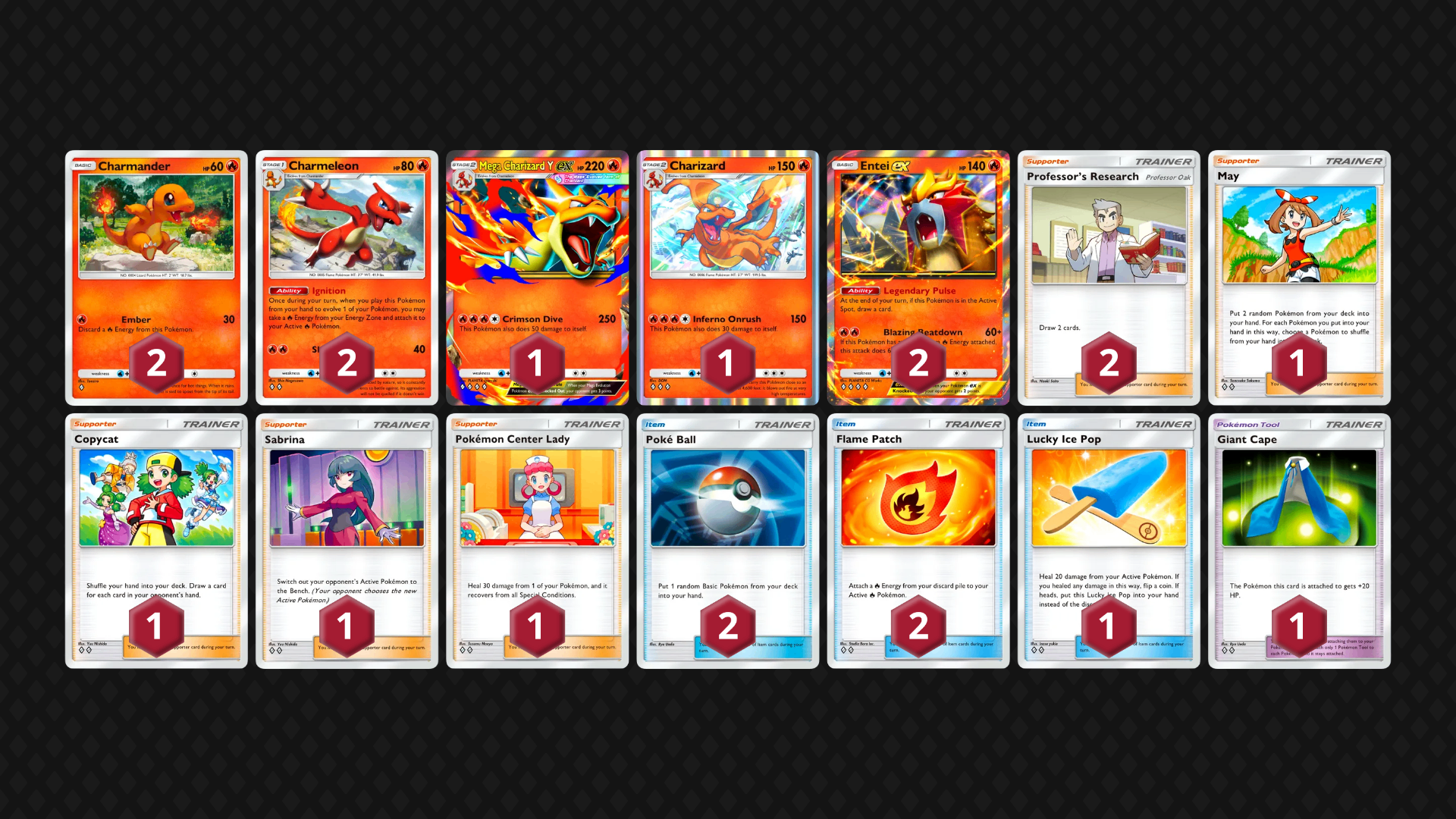 Mega Charizard Y EX & Entei EX full decklist