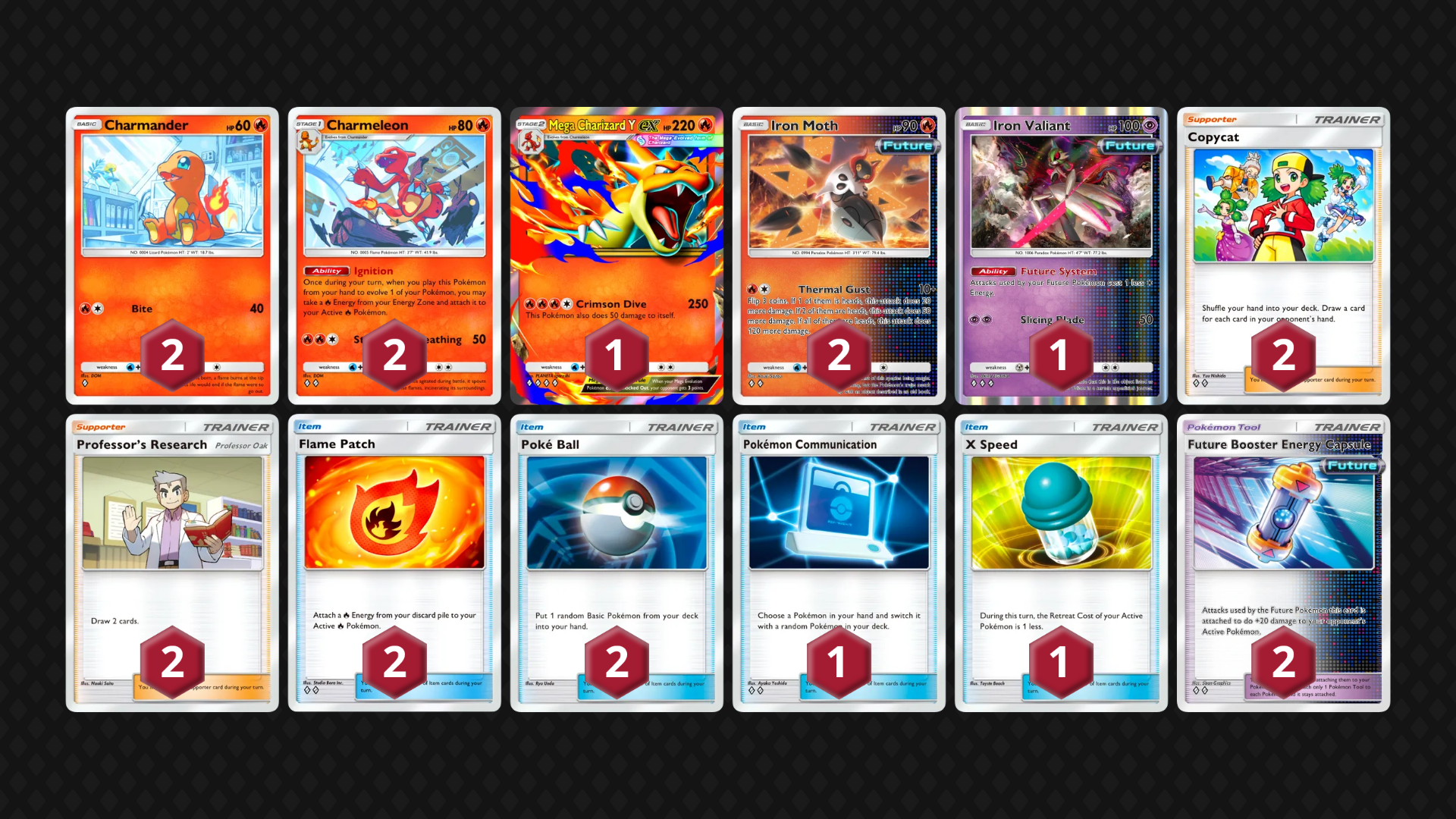 Mega Charizard Y EX & Iron Moth full decklist