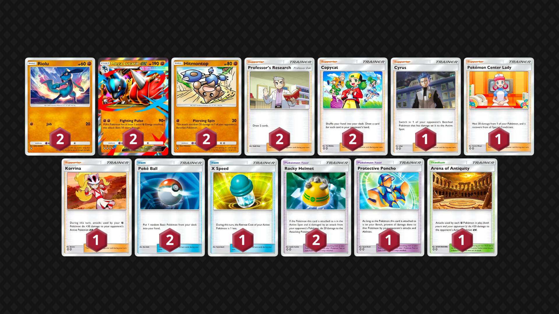 Mega Lucario ex Hitmontop full decklist