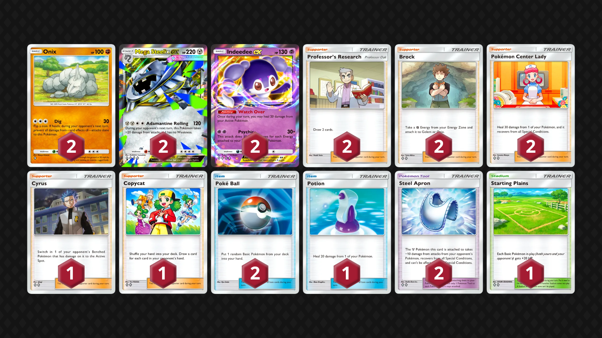Mega Steelix EX & Indeedee EX full decklist