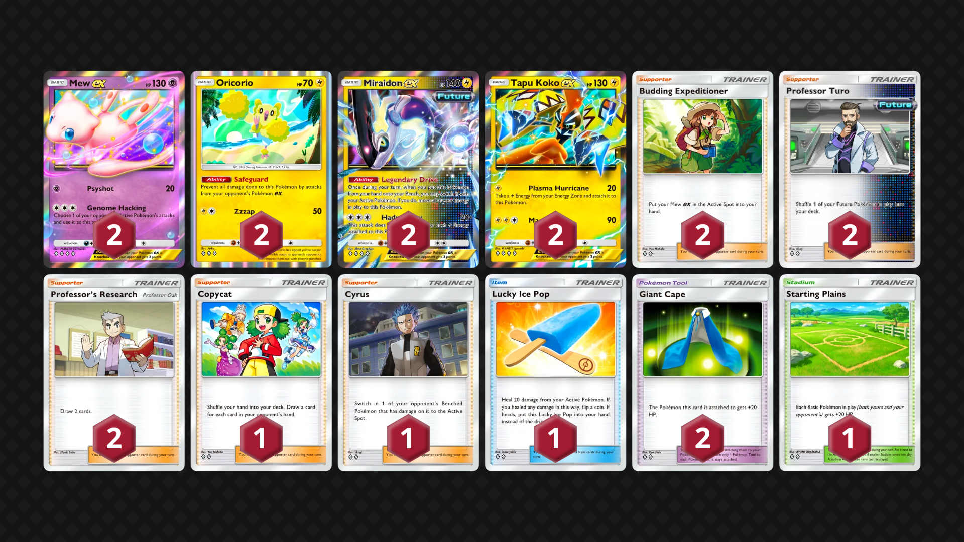 Mew EX & Tapu Koko EX full decklist