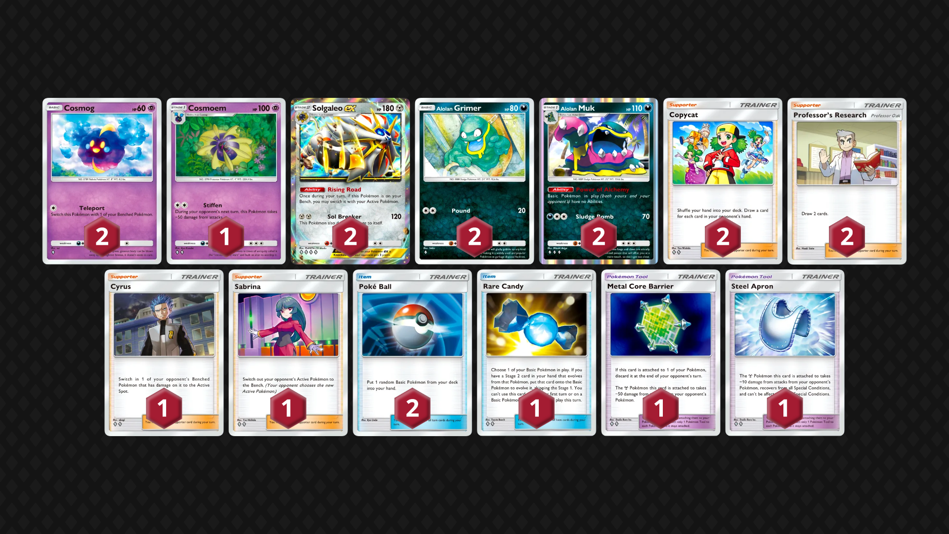 Solgaleo ex Alolan Muk full decklist