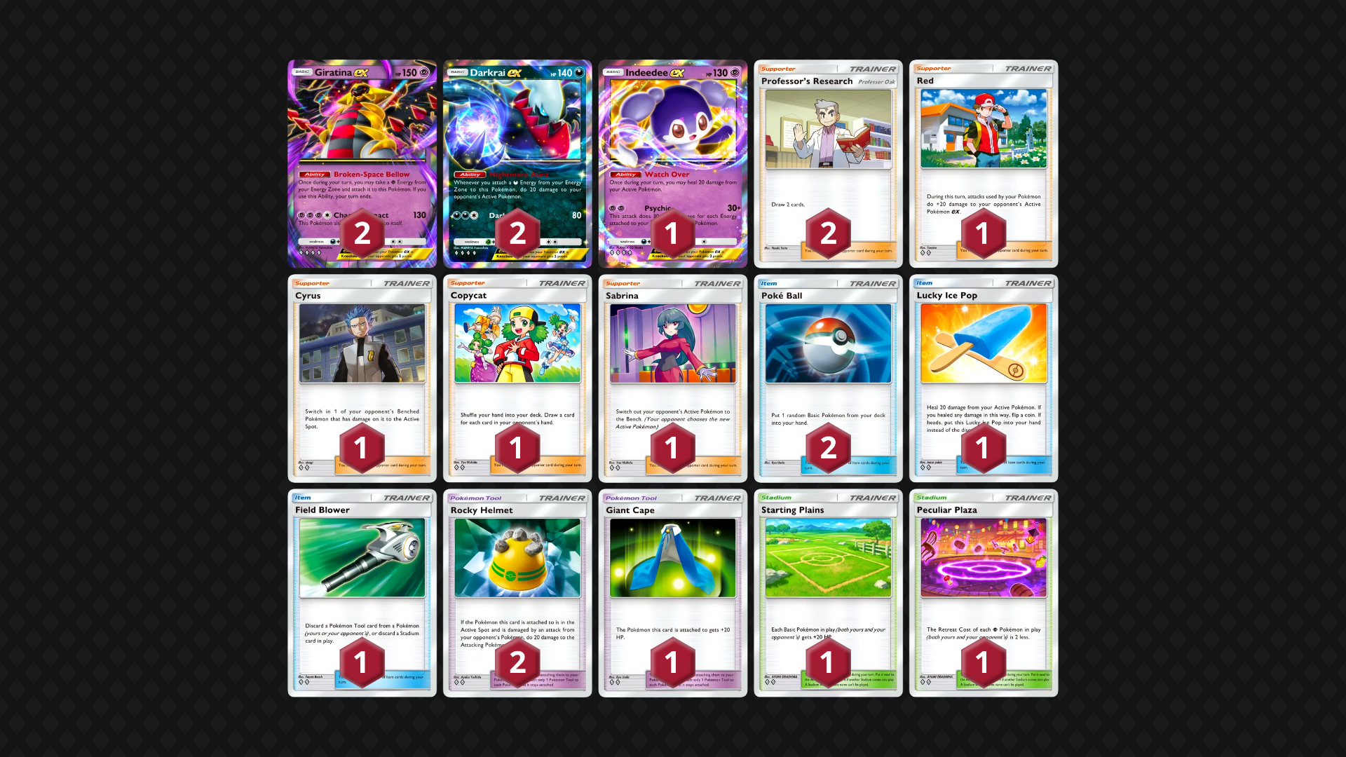 Darkrai EX & Giratina EX full decklist