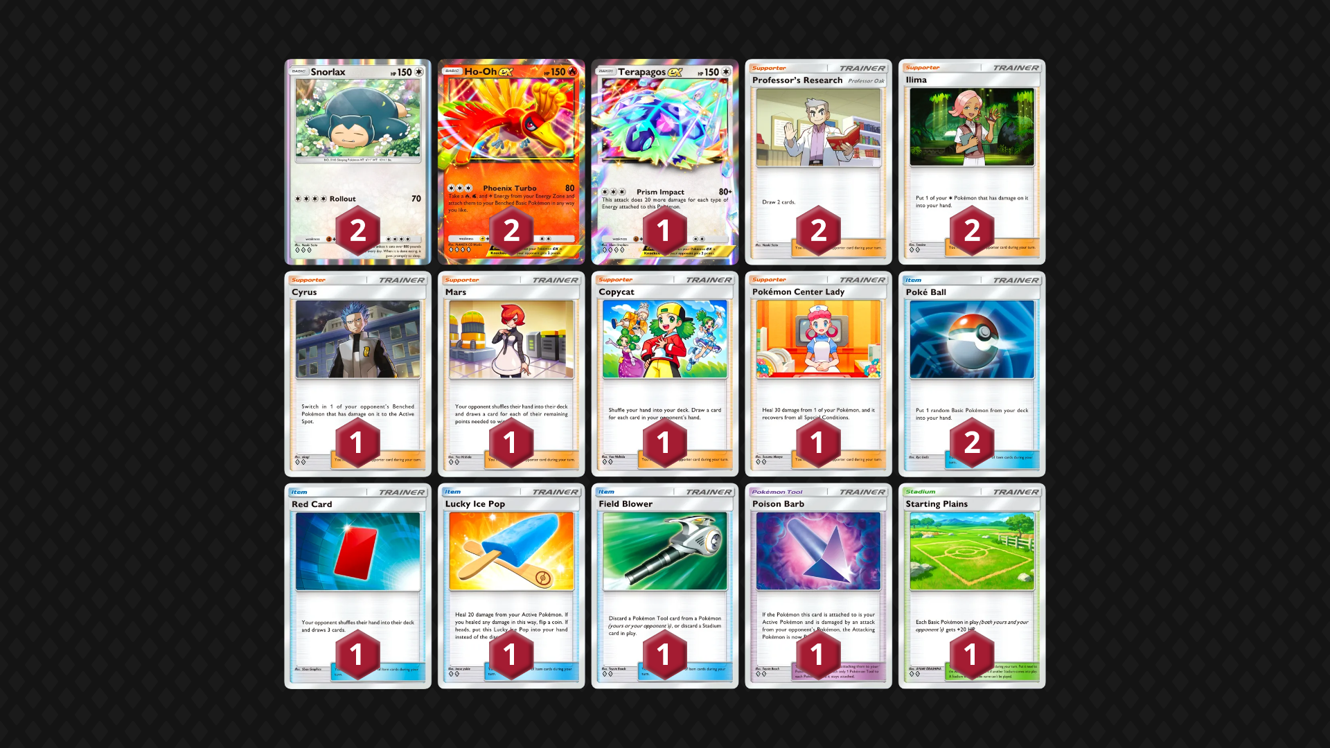 Ho-Oh EX & Terapagos EX full decklist