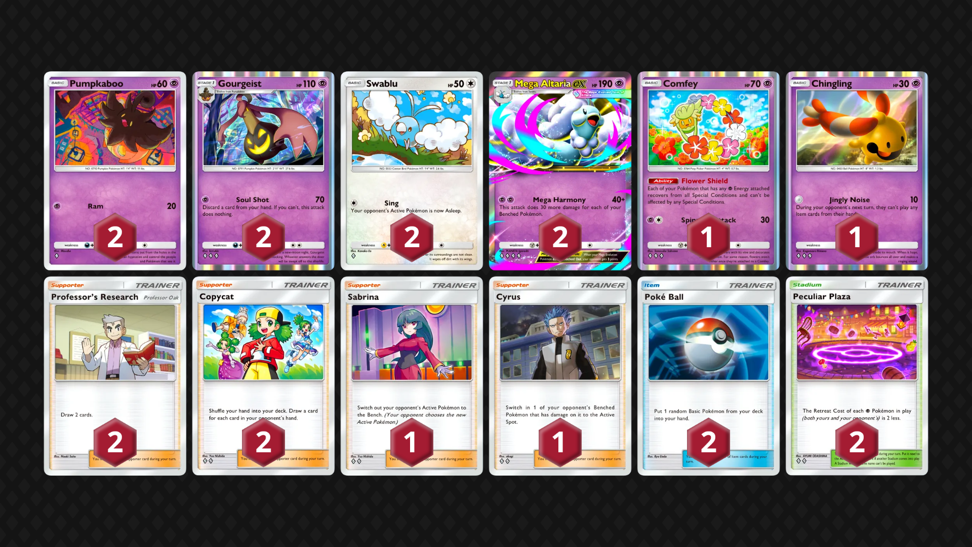 Mega Altaria EX & Gourgeist full decklist