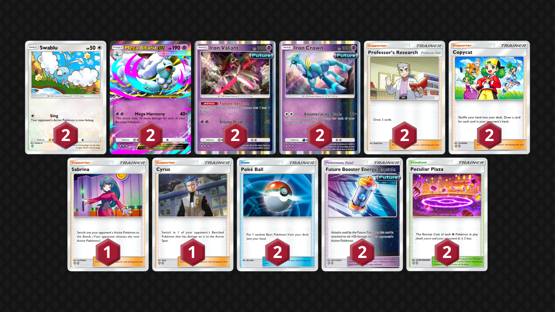 Mega Altaria EX & Iron Valiant full decklist