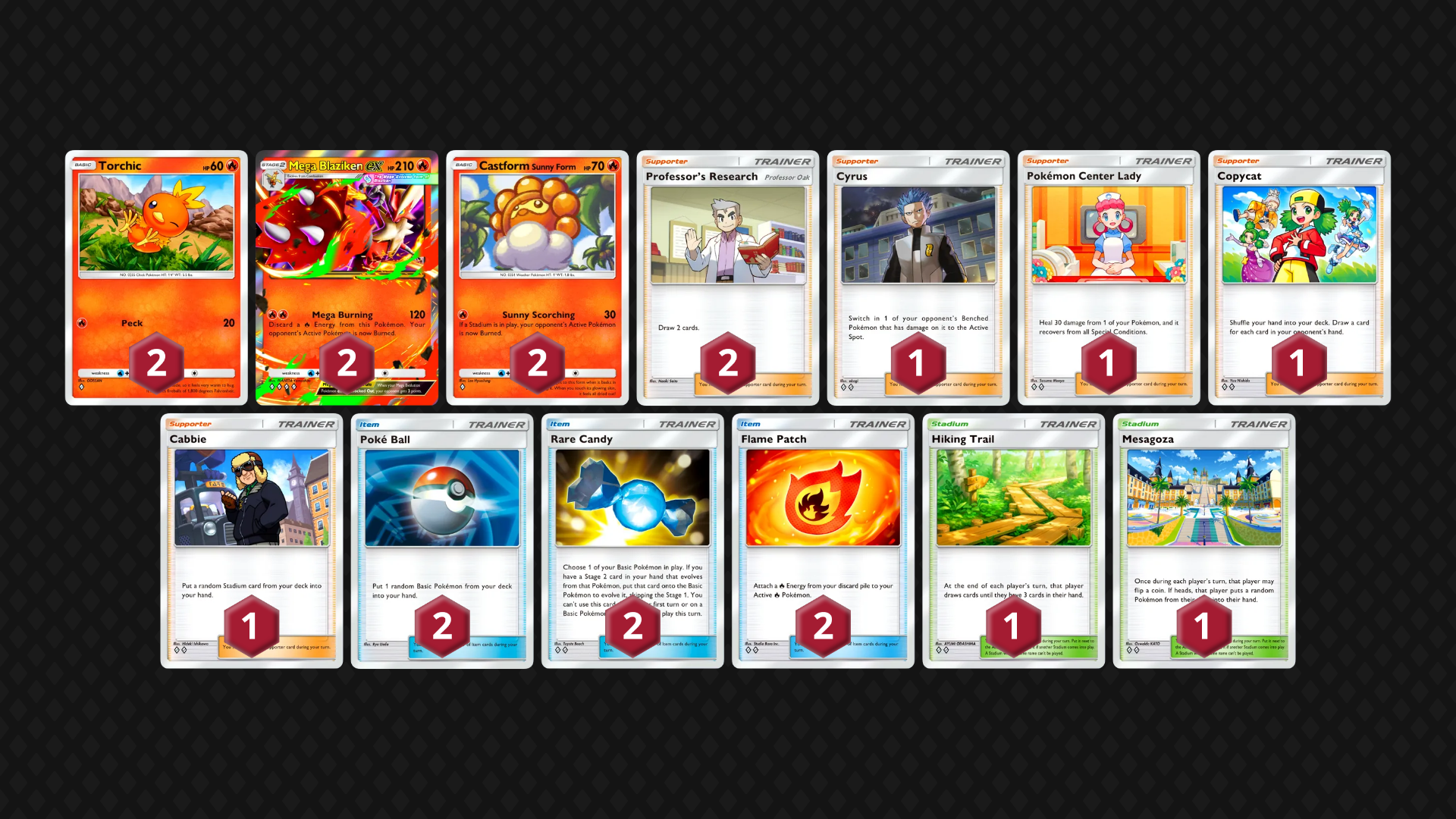 Mega Blaziken EX full decklist