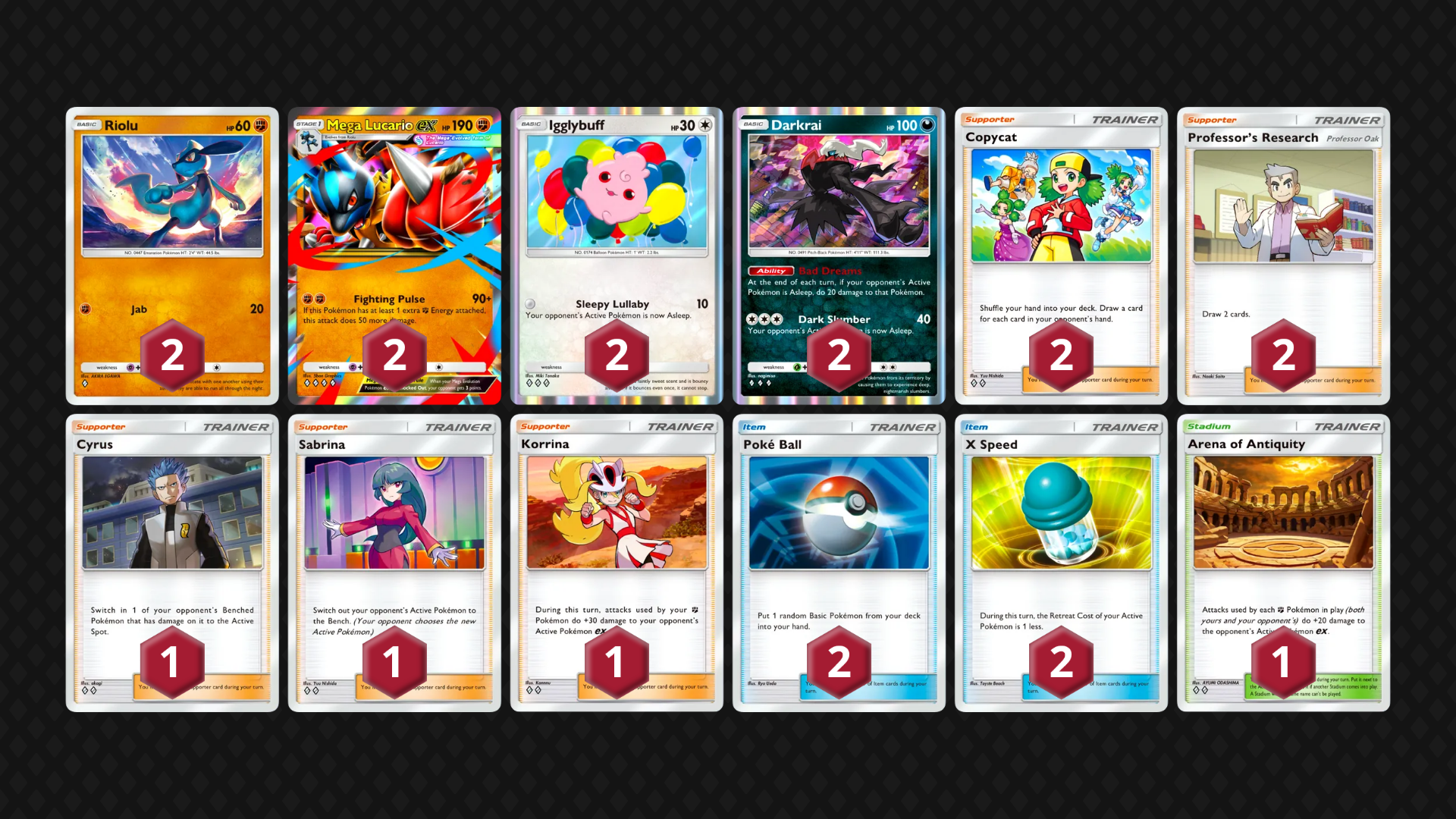 Mega Lucario EX Darkrai full decklist