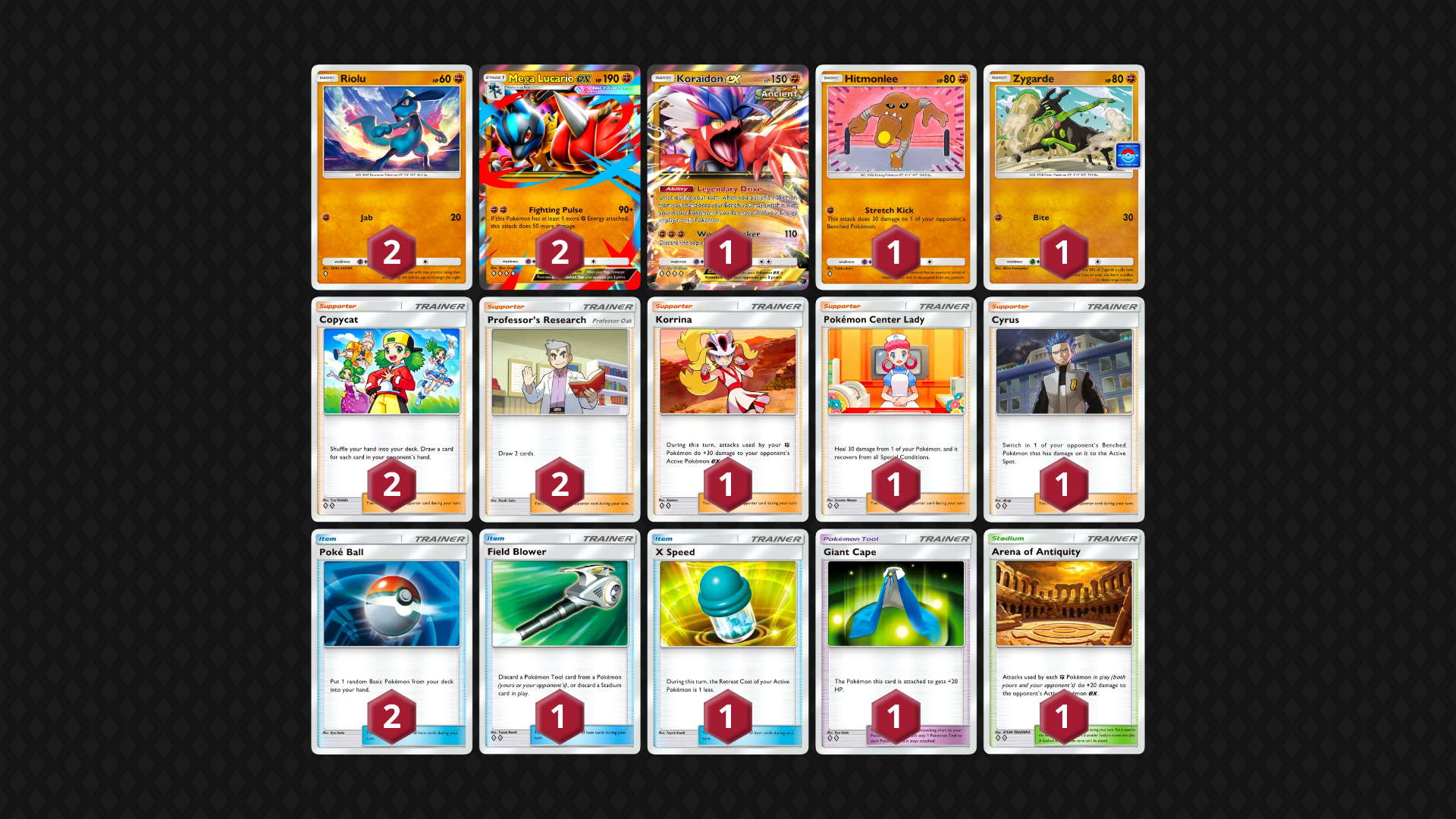 Mega Lucario EX Koraidon EX full decklist