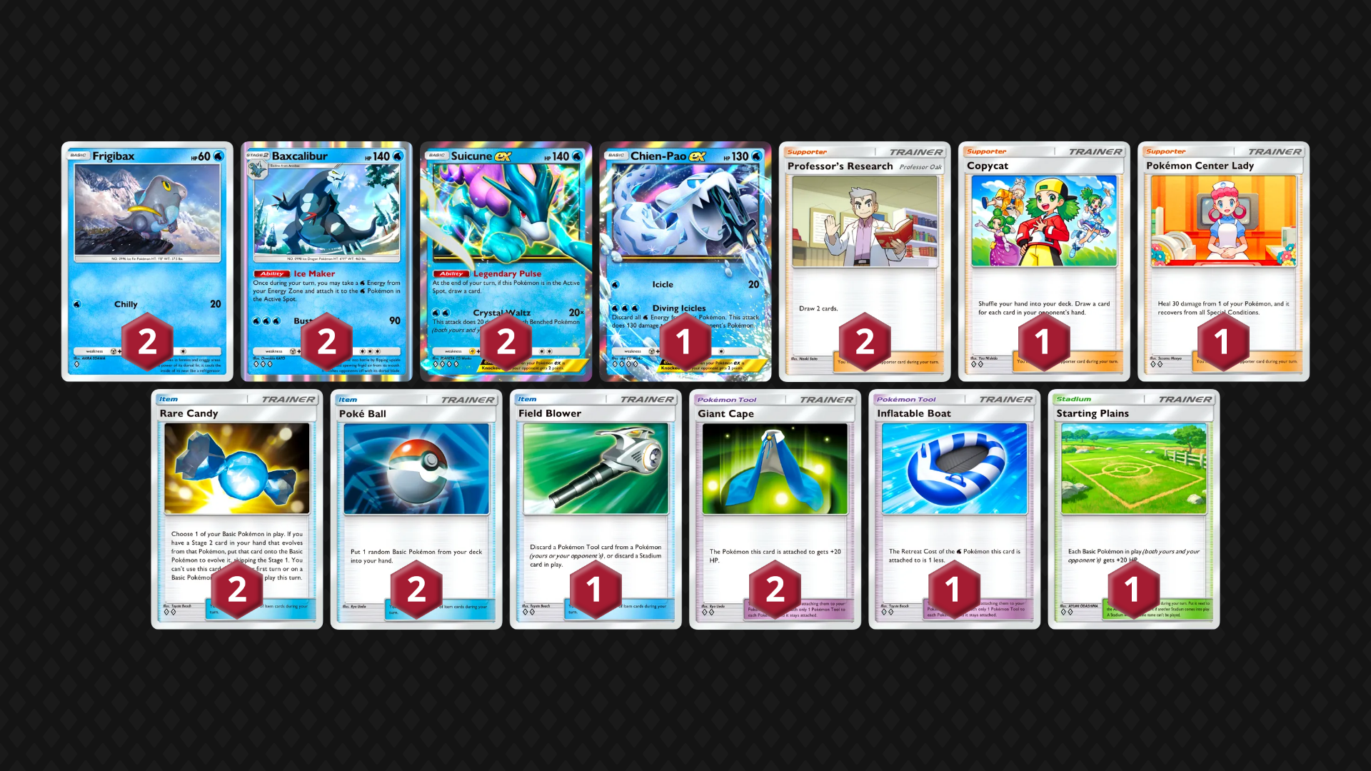 Suicune EX Baxcalibur full decklist