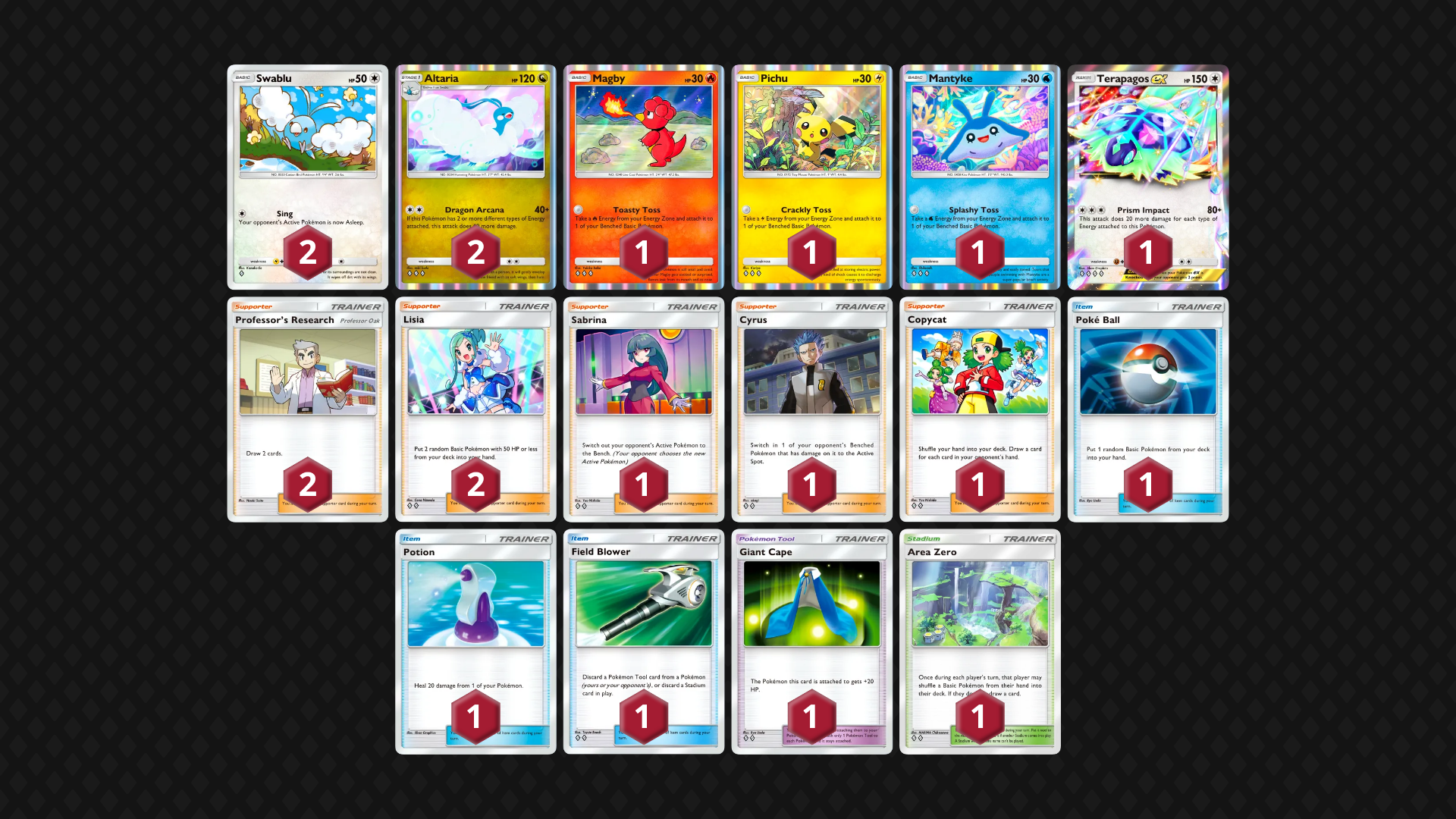 Terapagos EX Altaria full decklist