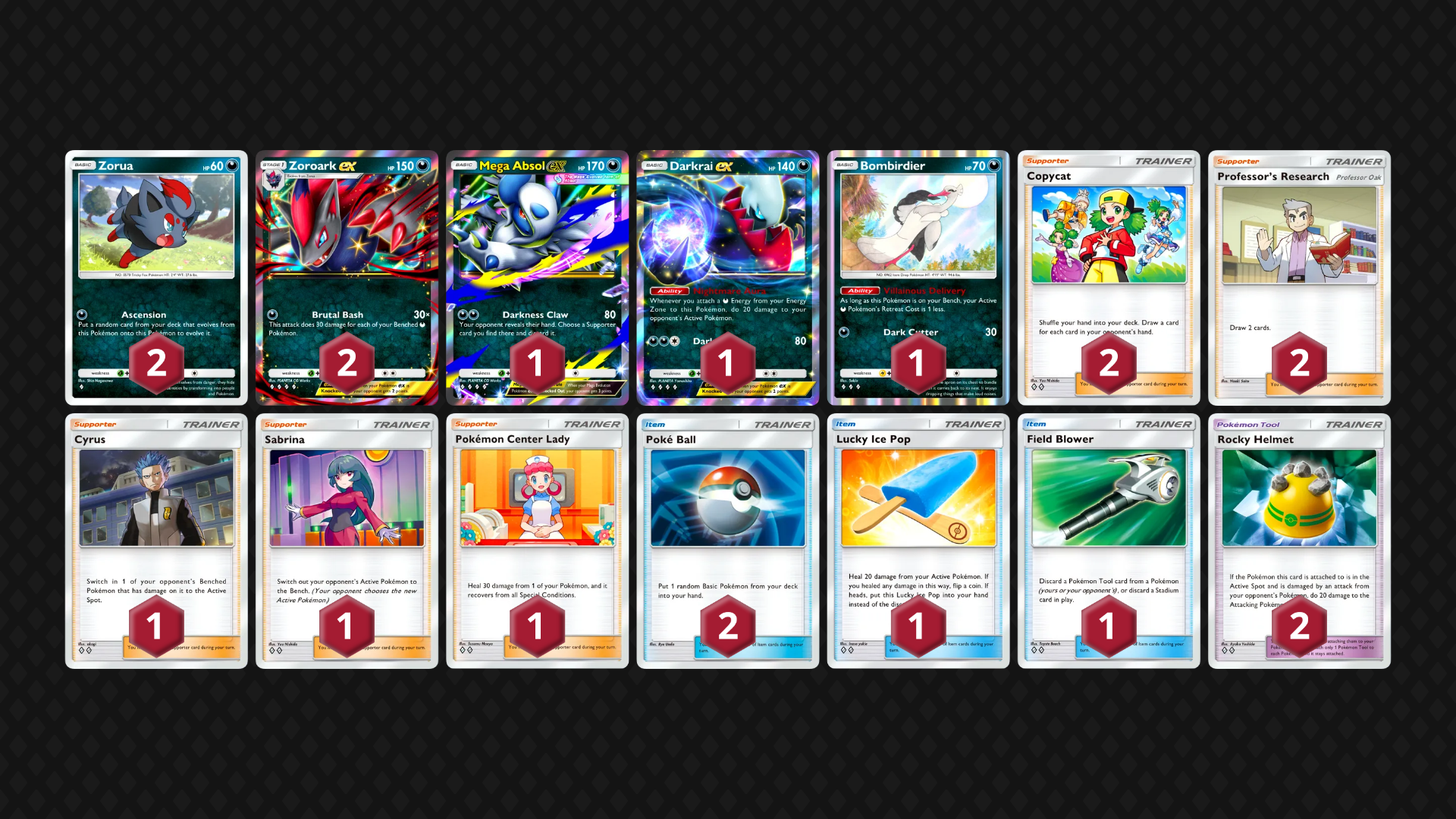 Zoroark EX Mega Absol EX full decklist